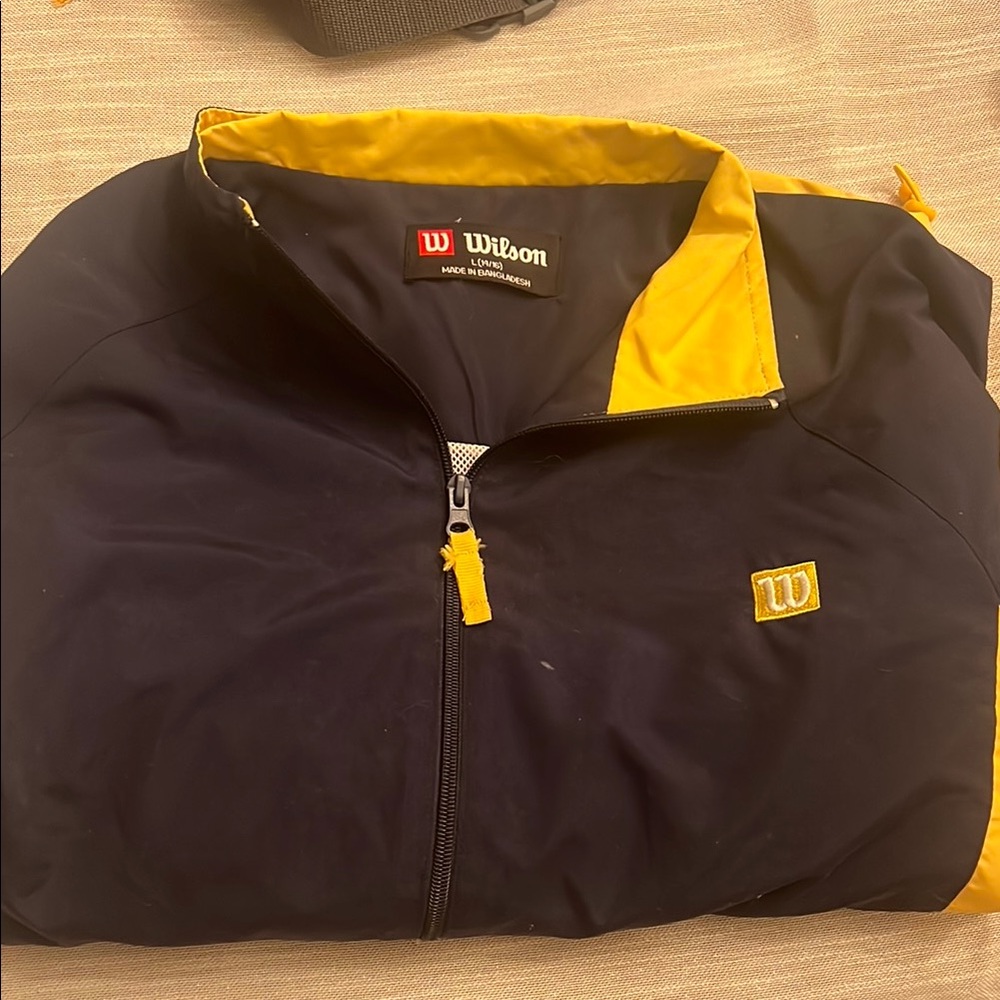 Wilson Men's Navy and Yellow Jacket